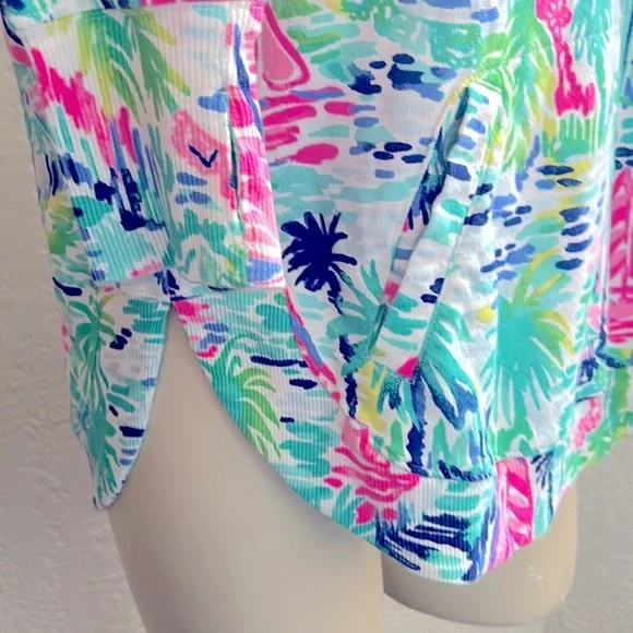 Lilly Pulitzer Fletcher pocketed cotton blend Pullover M - Picture 5 of 11